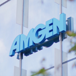 Logo Amgen albastru